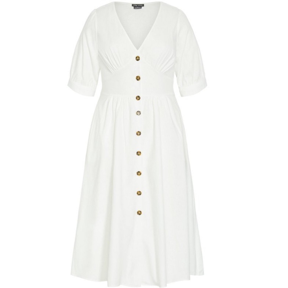 CITY CHIC | Women's Plus Size Sunset
Stroll Dress - ivory - 16W new